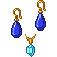Blue Earrings
