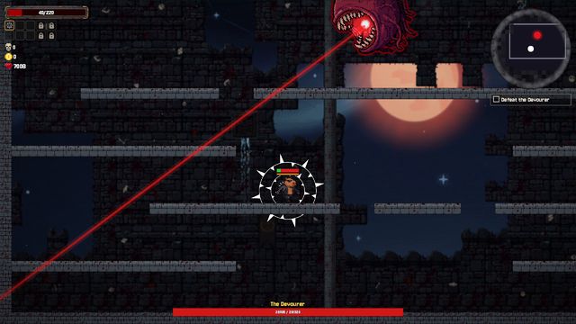The Devourer firing a laser