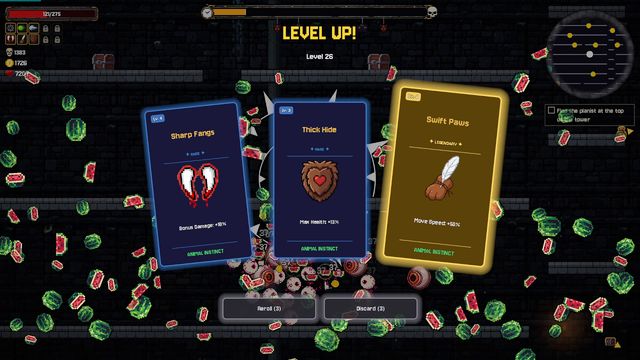 Level-up choice with a golden card